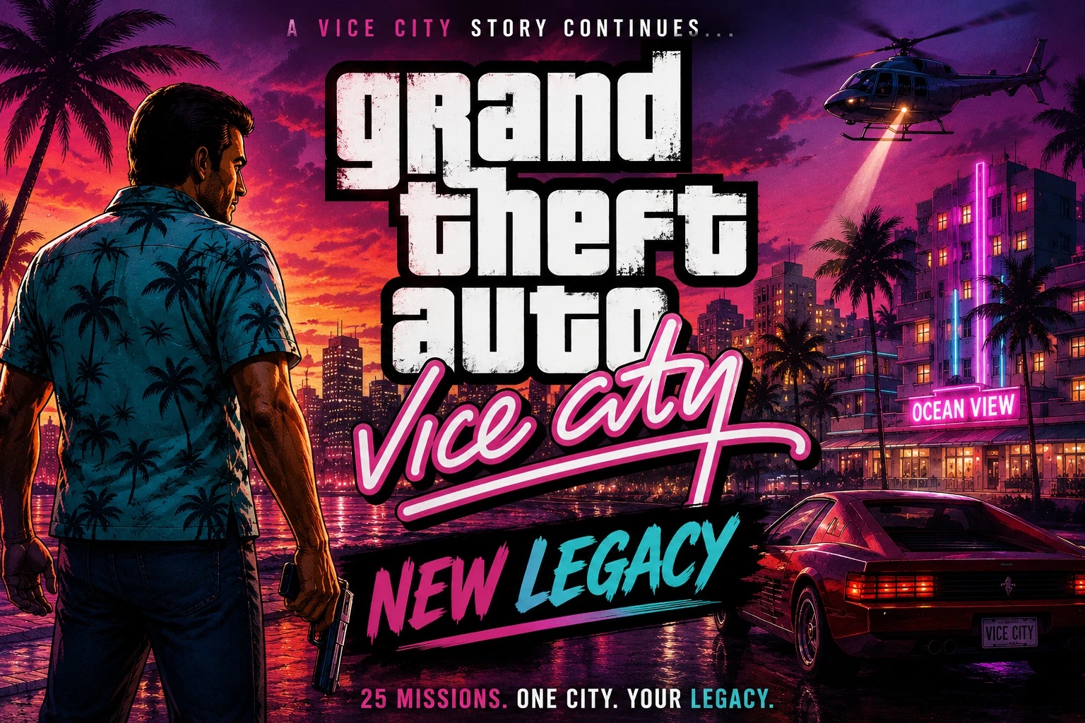 افزودن ۲۵ ماموریت داستانی جدید به Grand Theft Auto: Vice City